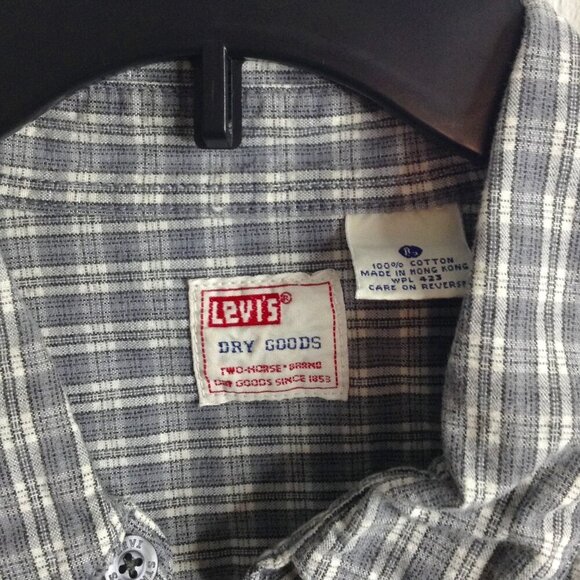 VINTAGE 1999 Levi's Dry Goods Western, Men's "L" Shirt, 100% Cotton, Rugged Chic - Picture 3 of 4